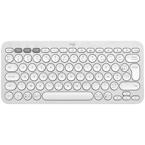 Logi-tech clavier Universel Bluetooth QWERTY US International Blanc