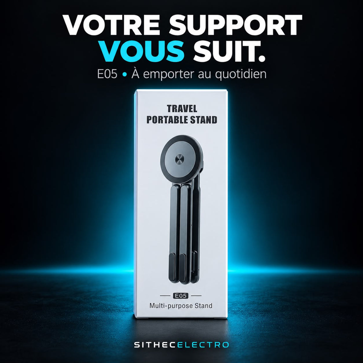 SUPPORT PLIABLE E05 POUR ORDINATEUR PORTABLE