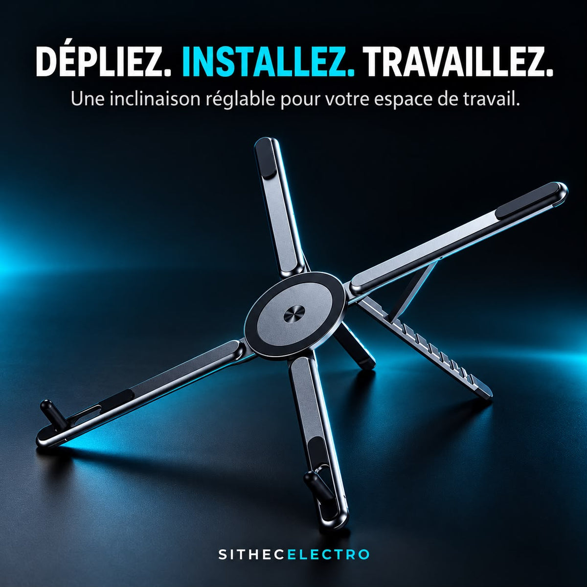 SUPPORT PLIABLE E05 POUR ORDINATEUR PORTABLE
